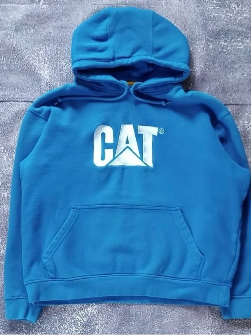 XL Blue Caterpillar CAT Embroidered Hoodie